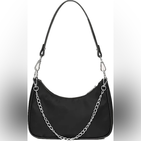 NWOT SIMPLE SMALL LADIES CUTE BLACK BAG WITH CHAIN STRAP - Picture 1 of 7